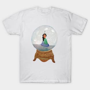 Snowglobe Watercolour Illustration T-Shirt